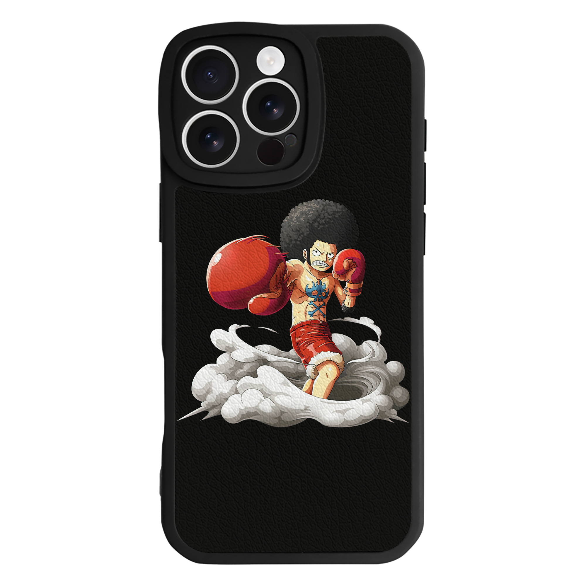（画像用） ワンピース モンキー・D・ルフィ ONE PIECE Monkey D. Luffy 【iPhone 16シリーズ対応】シリコンスマホケース（レザー調） 材質：シリコン